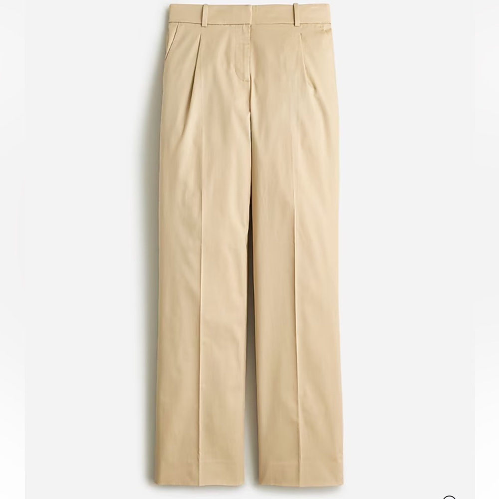 J. Crew Women's Straight-Leg Trousers in Beige